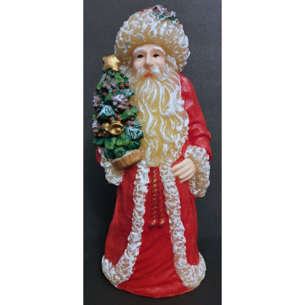 Hand-painted Santa Claus Candle Excellent Condition. 8" Tall
